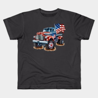 4th Of July Ford Truck Kids T-Shirt